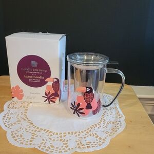 New DavidsTea Toycan Nordic Tea Mug with Infuser and Lid 16 oz